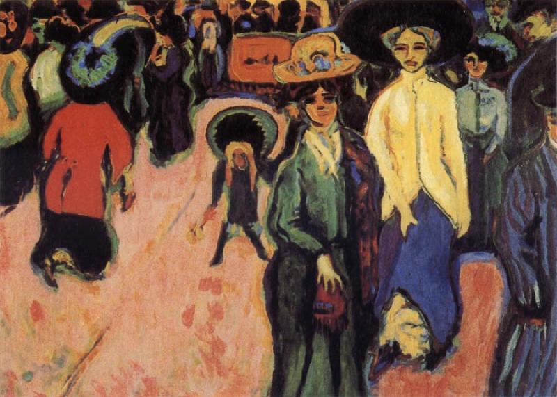 Ernst Ludwig Kirchner The Street Germany oil painting art